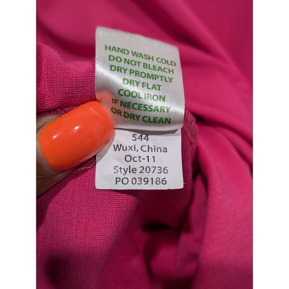 Lilly Pulitzer Pink Ruffle Neck Cap Sleeve Popover Shirt Dress, S - Picture 9 of 11